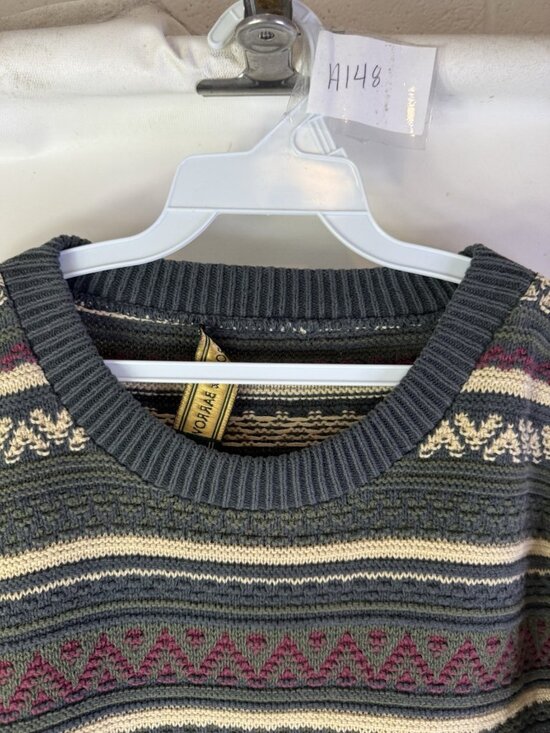 Vintage 90s Coogi Style 3D Knit Rainbow Crewneck Sweater Streetwear - Picture 4 of 6